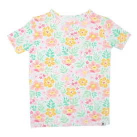 2 Piece Girls Floral Short Pajamas