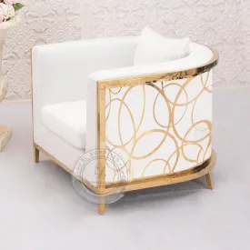 ALCMENE Lounge Chair with Gold Design