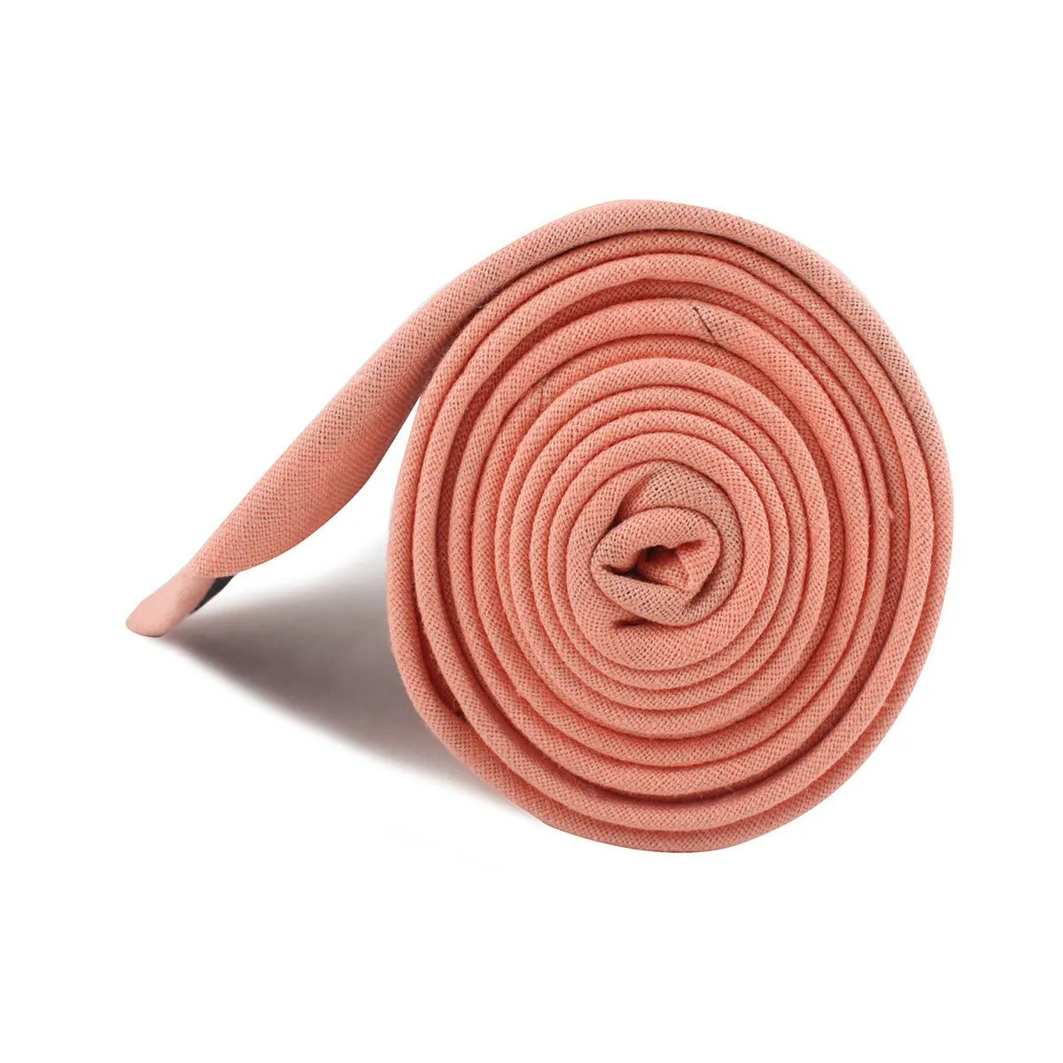 Apricot Peach Slub Linen Necktie