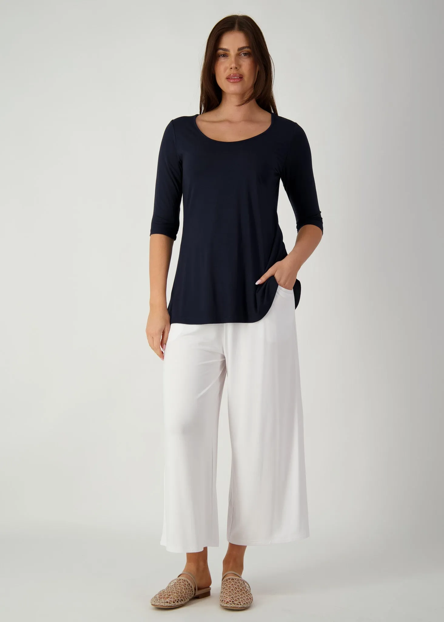 Aretha 3/4 Sleeve Bamboo Top