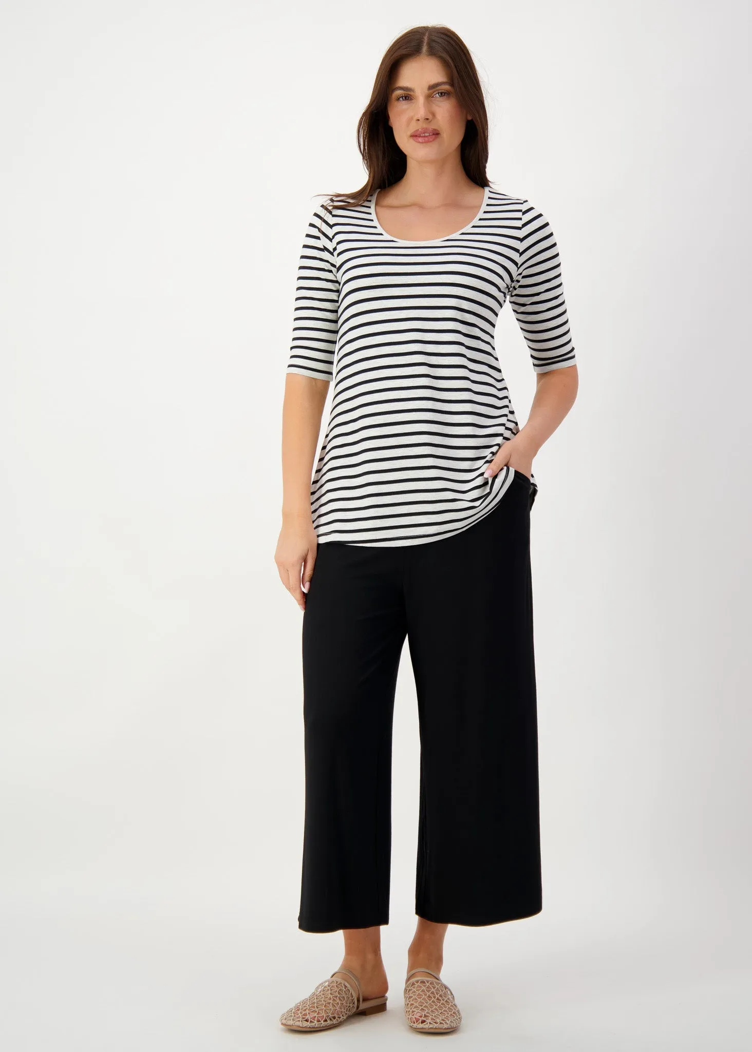 Aretha 3/4 Sleeve Bamboo Top