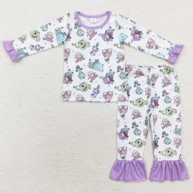Baby Girls Pajamas Long Sleeve Top Pants Bamboo Pajamas Sibling Sleepwear Sets GLP1424