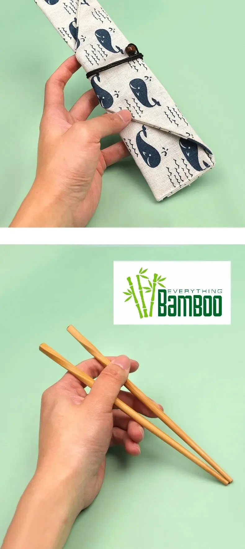 Bamboo Cutlery Fork Knife Spoon Chopstick Straw Set Dinnerware Utensils Picnic Set Eco Portable Reusable BUT06