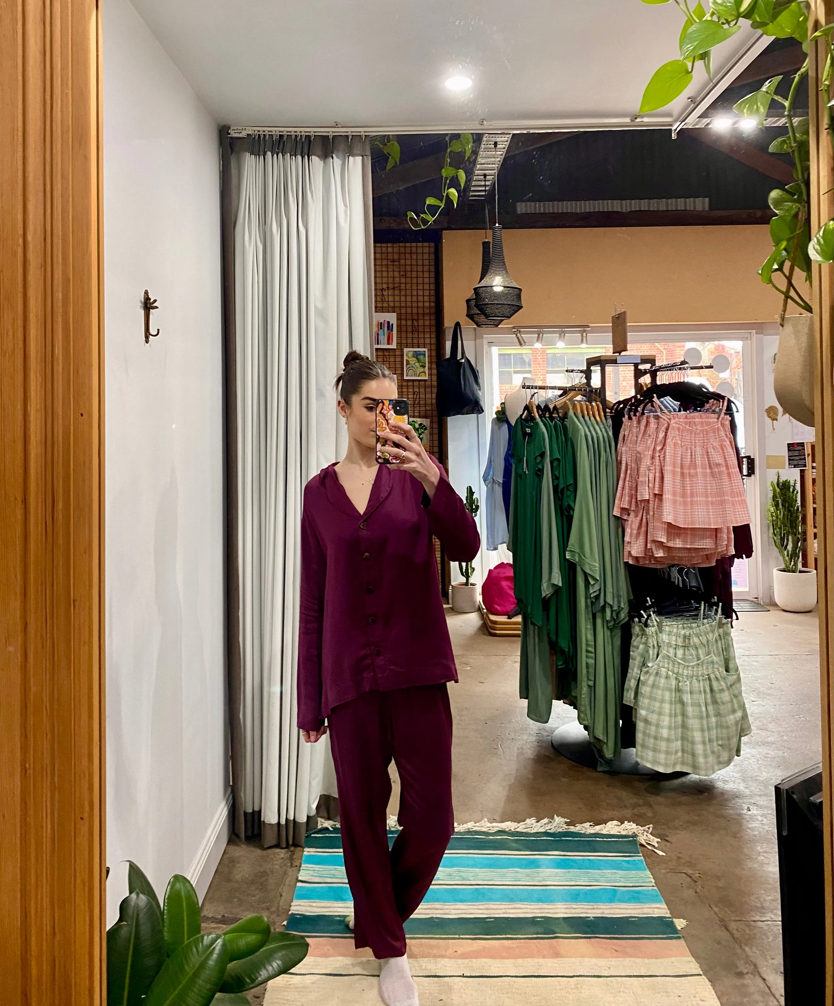 Bamboo Pyjama Set in Burgundy