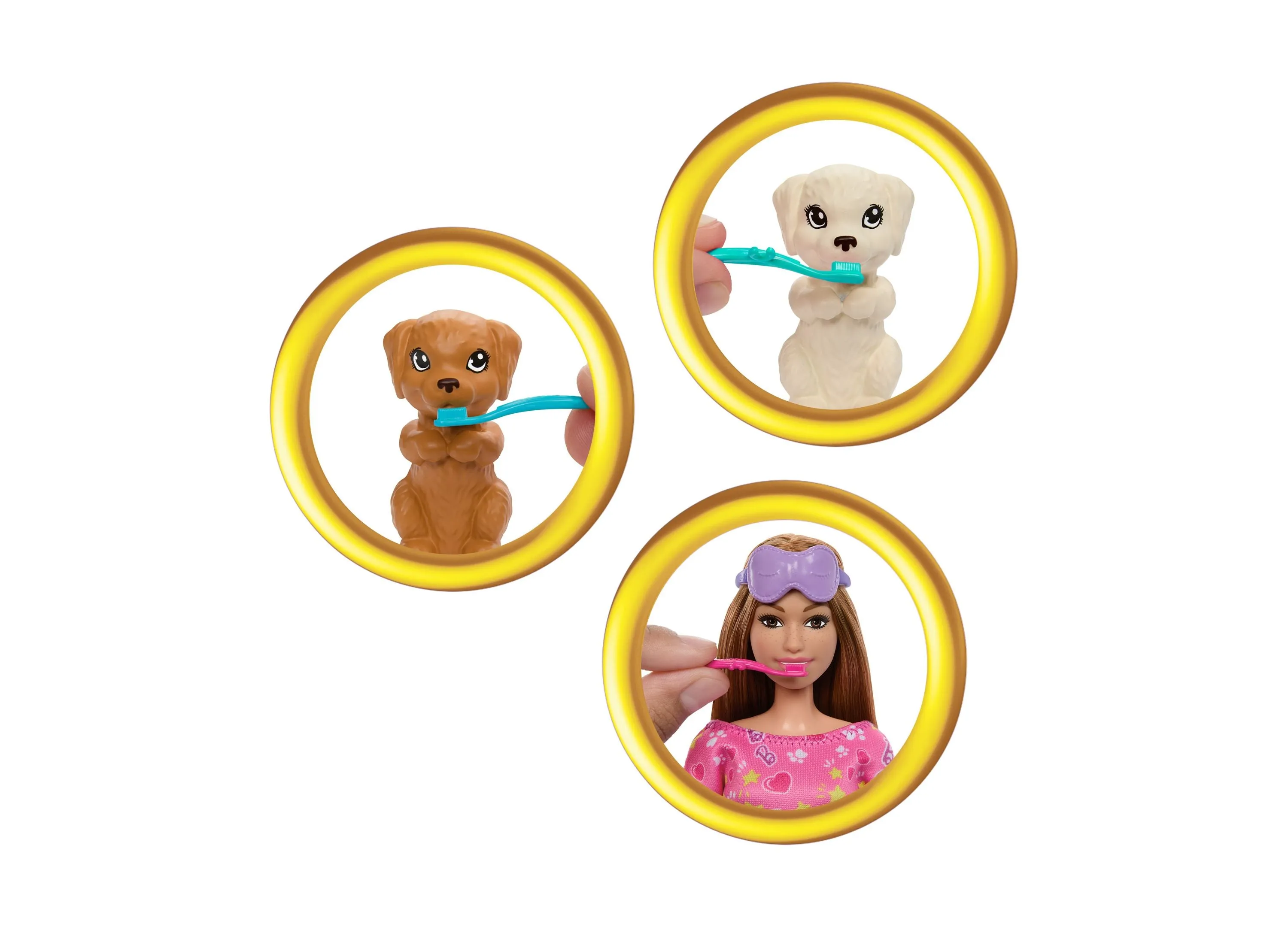Barbie Doll Puppy Slumber Party Playset with 2 Toy Dog Figures, 10  Accessories, Color-Change