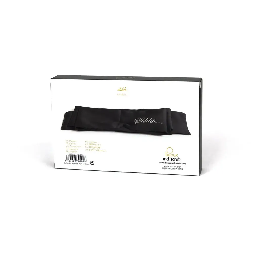 Bijoux Indiscrets Black Satin Luxury Blindfold for Bdsm Couples