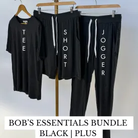 Bob's Essential Set - TEE/JOGGER/SHORT | BLACK | PLUS
