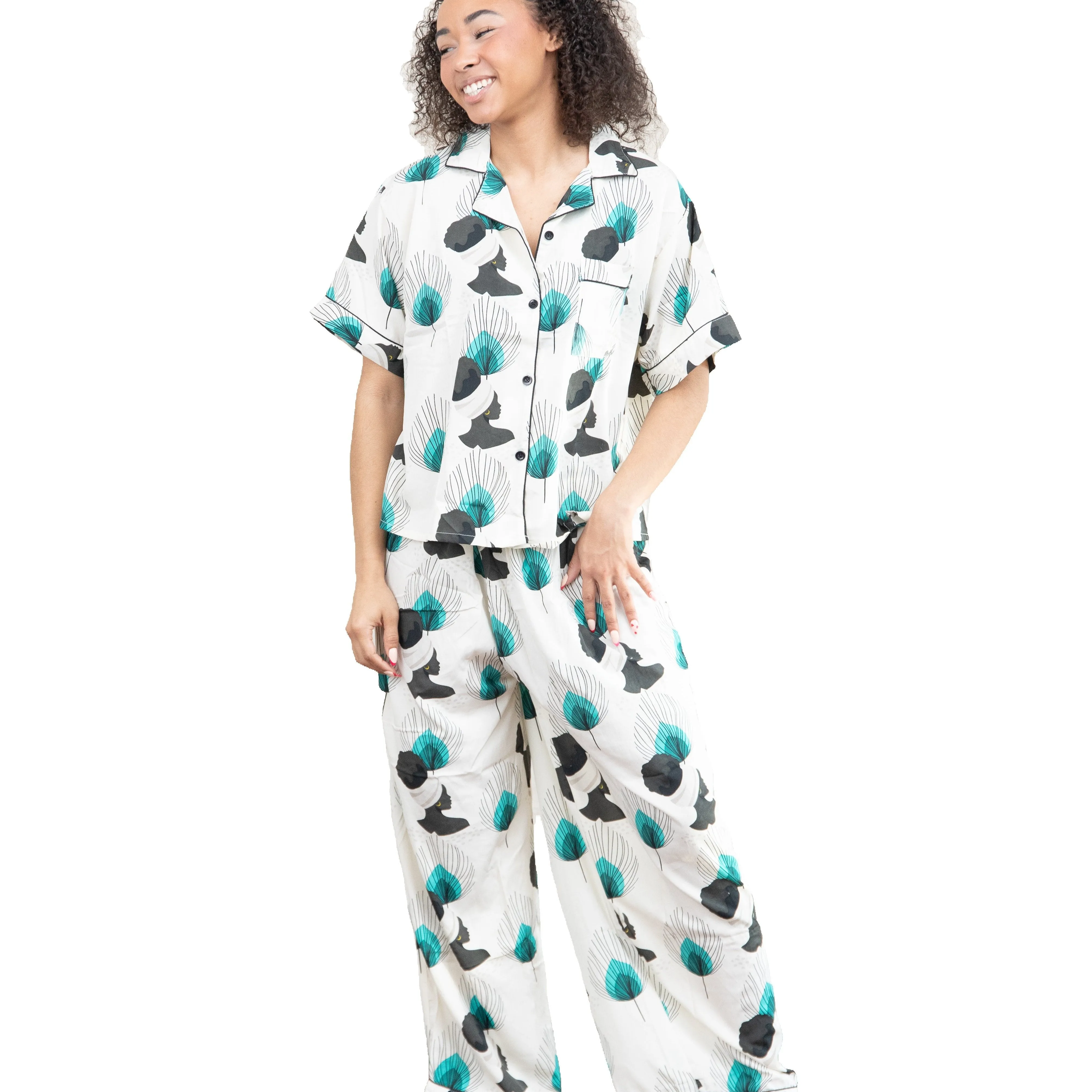 Botanical Feathers Pajama Set