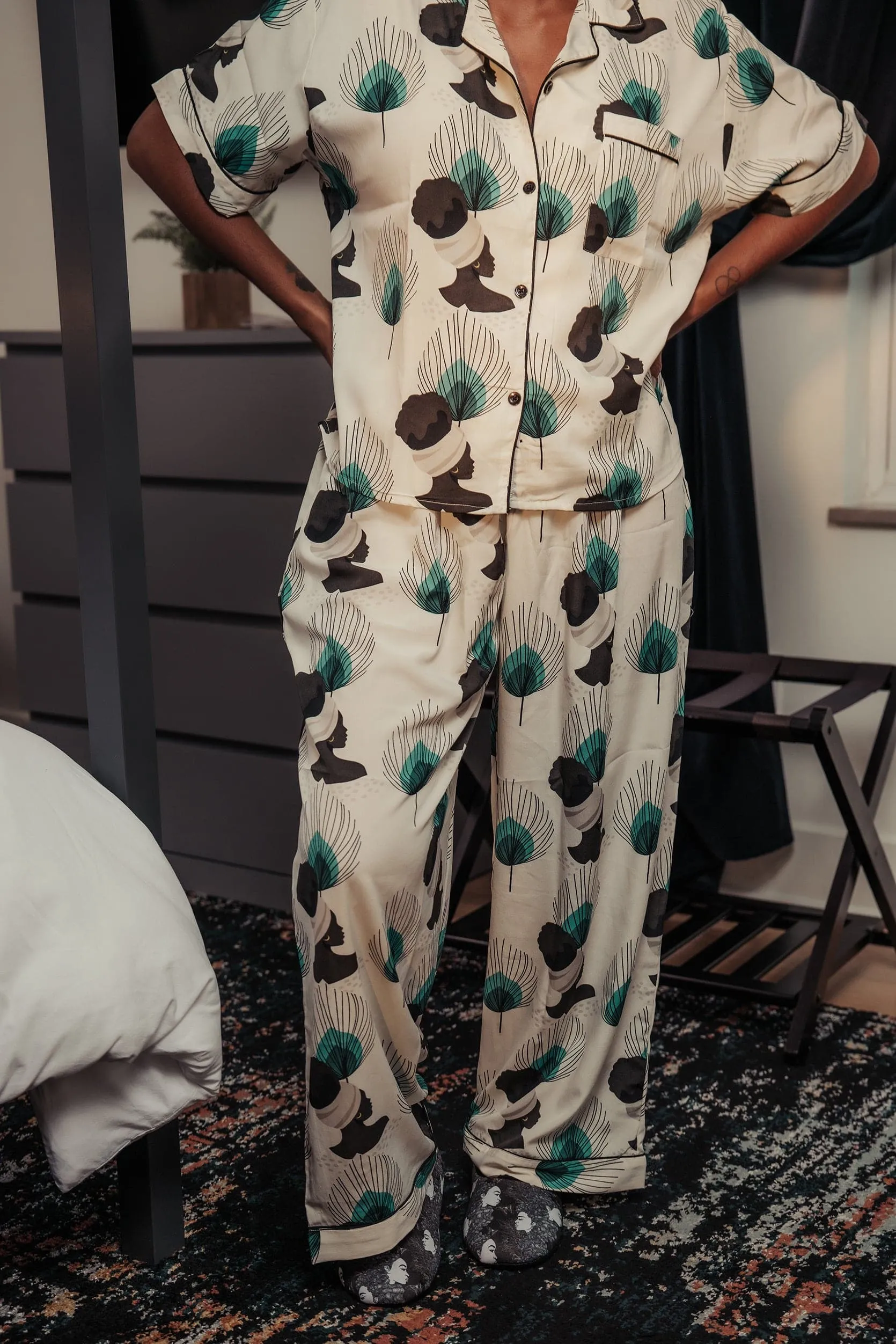 Botanical Feathers Pajama Set