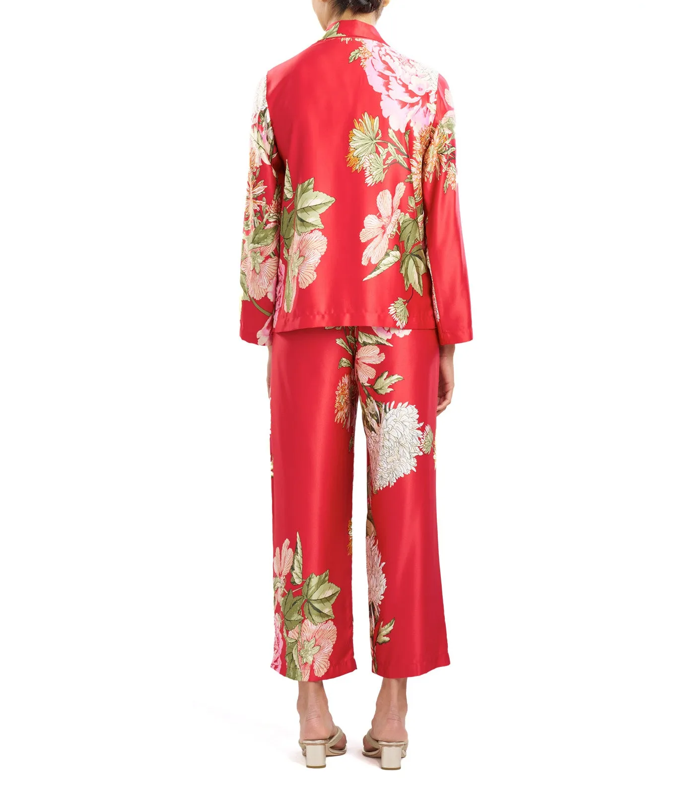 Caterina Notch PJ Brocade Red