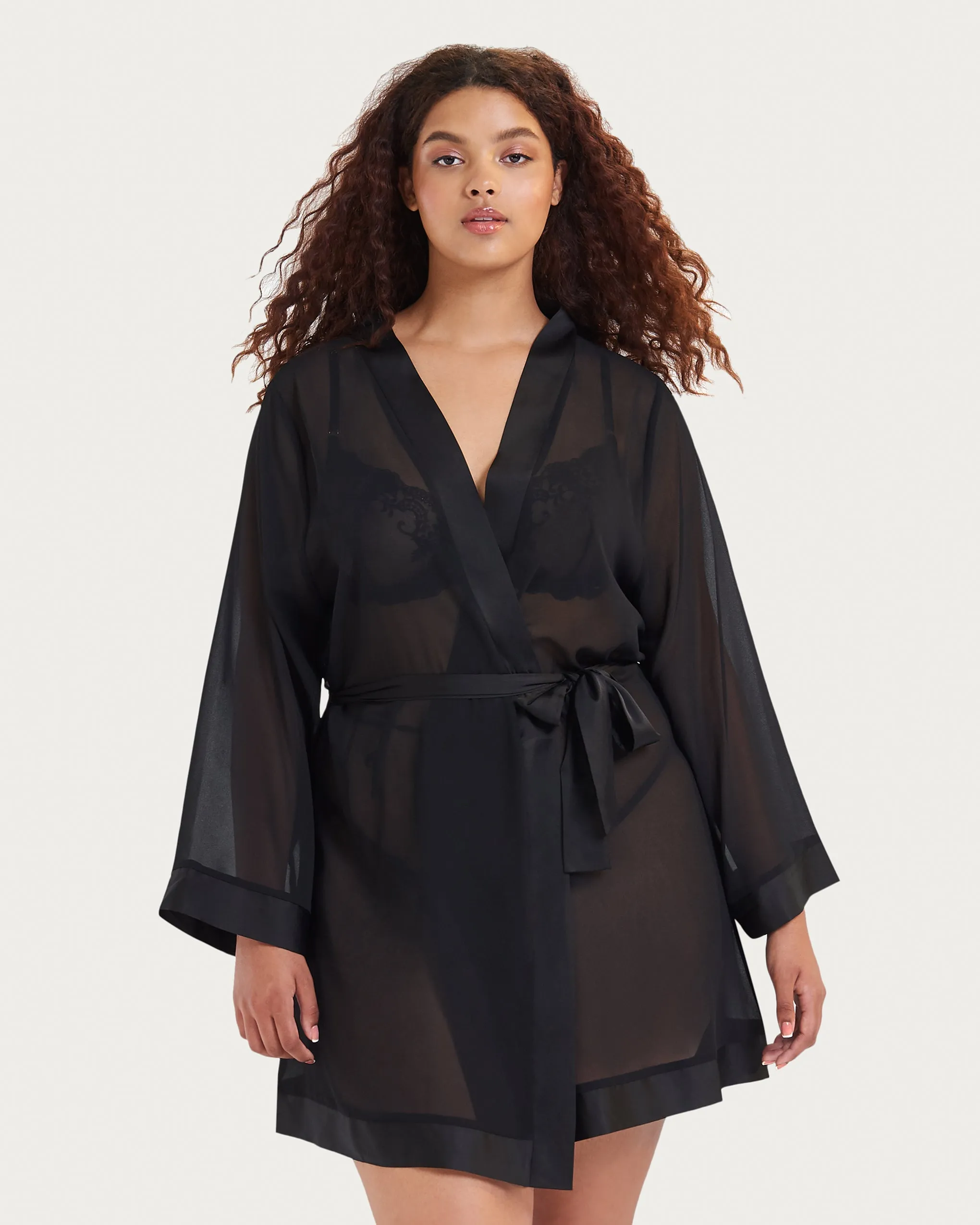 Chiffon Kimono Black