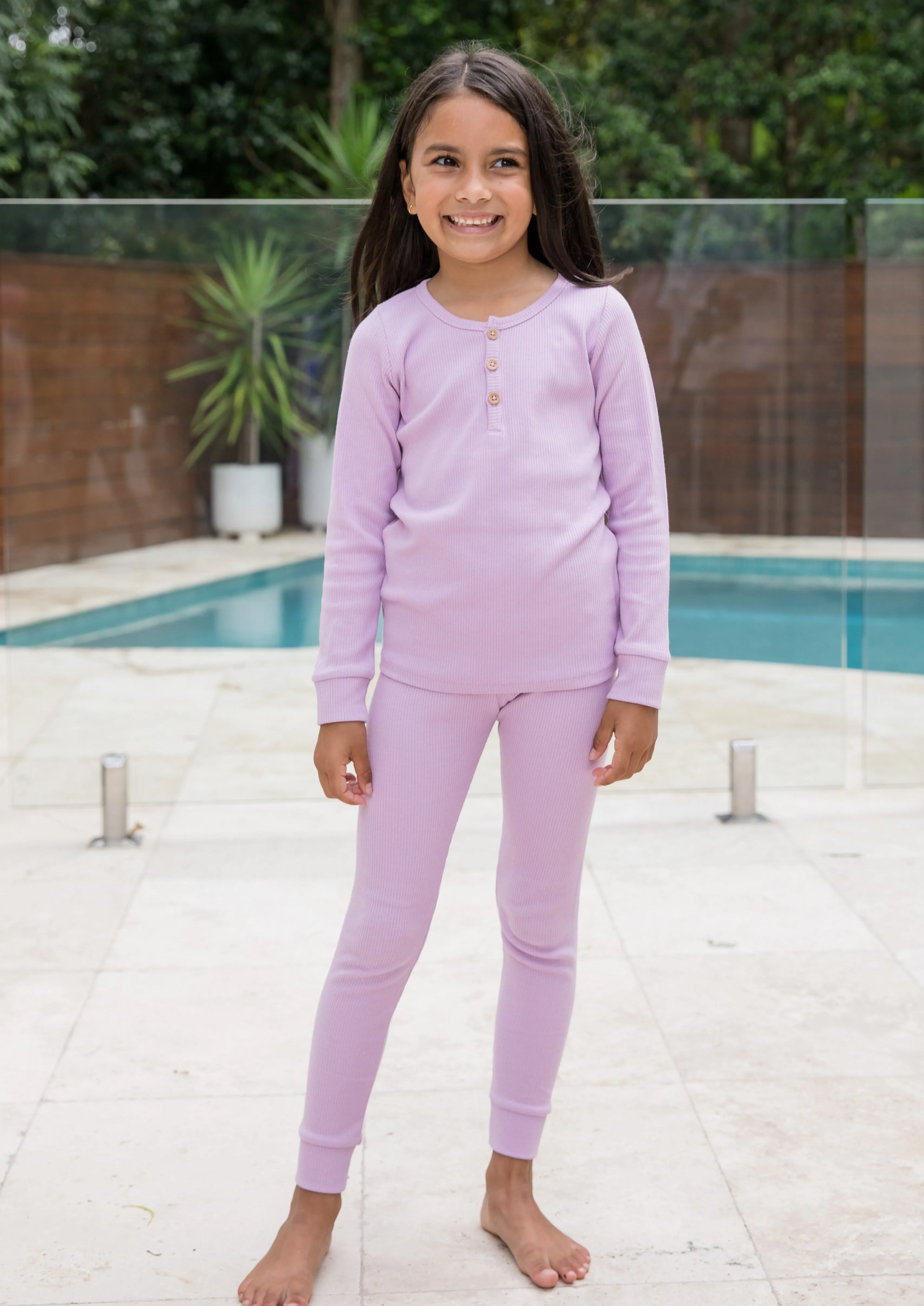 Classic Henley Set - GRAPE