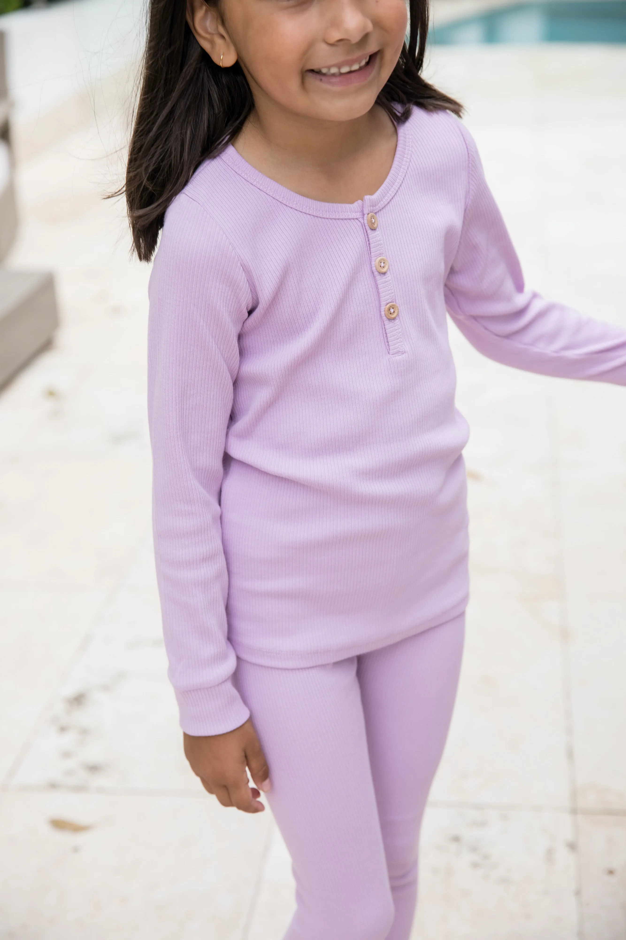 Classic Henley Set - GRAPE
