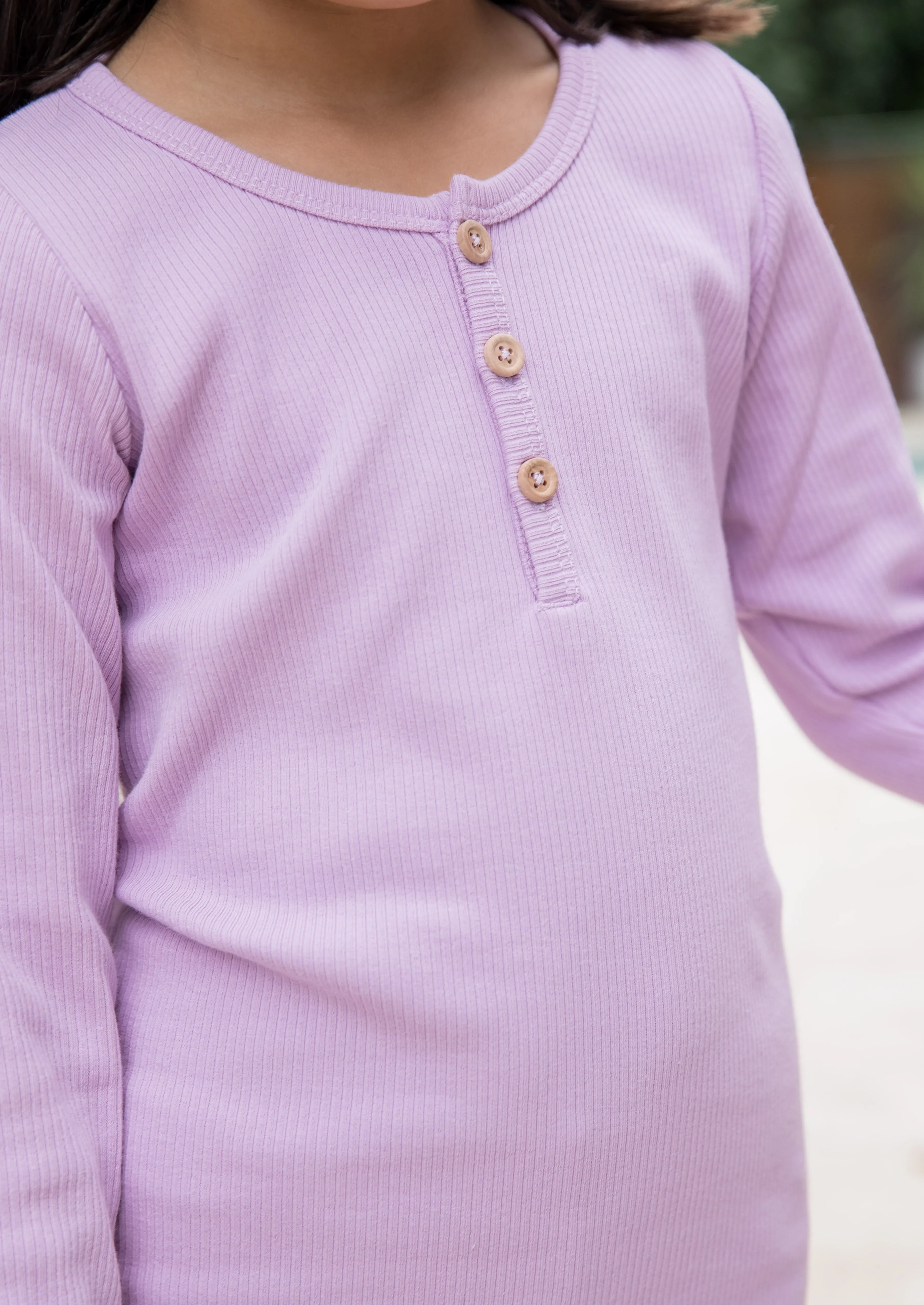 Classic Henley Set - GRAPE