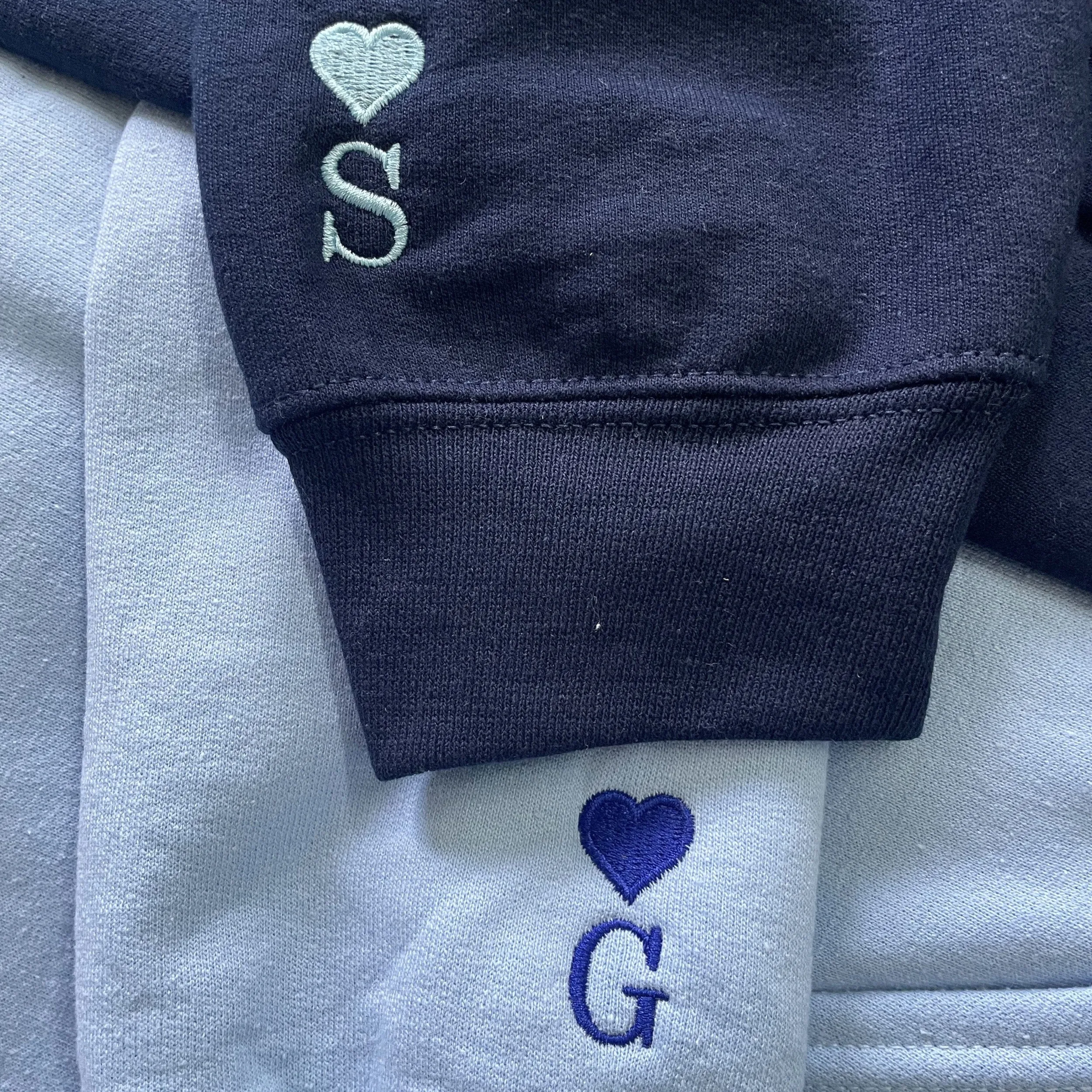 Coding Love Program Sweatshirt / Hoodie with Custom Embroidered on Sleeve