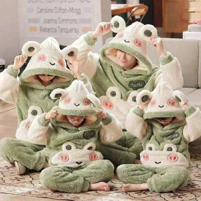Coral Velvet Cute Cartoon Thick Pajamas
