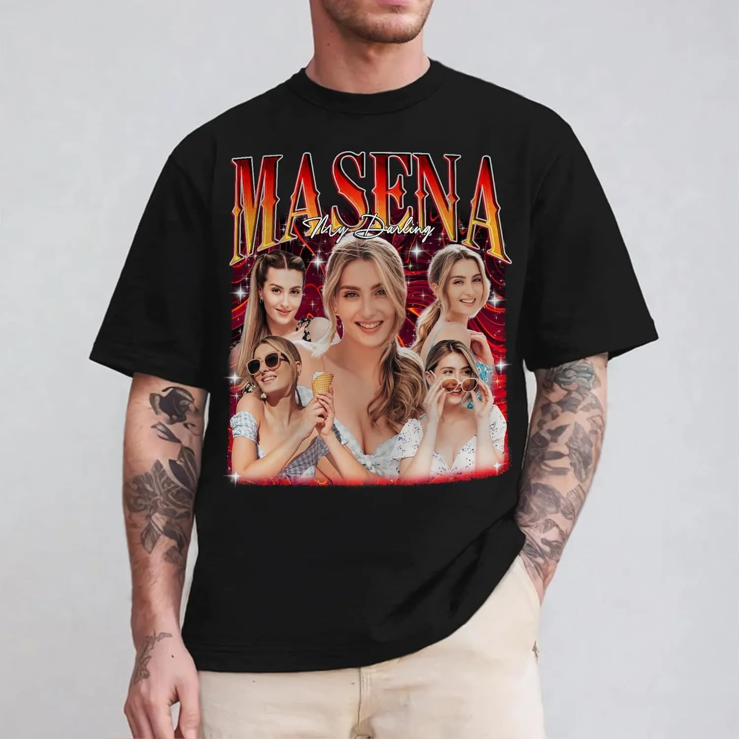 Custom Photo Shirt for Men & Women, Personalized Shirt with Picture Gift for Boyfriend Girlfriend, Dad Mom, Friends, Family