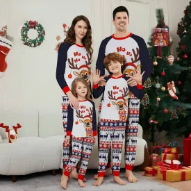 Family Christmas Pajama Matching Set with Moose Monogramming