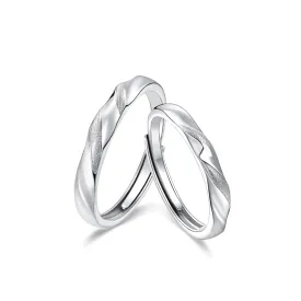 FANCIME "Love Guide" Adjustable Sterling Silver Matching Rings