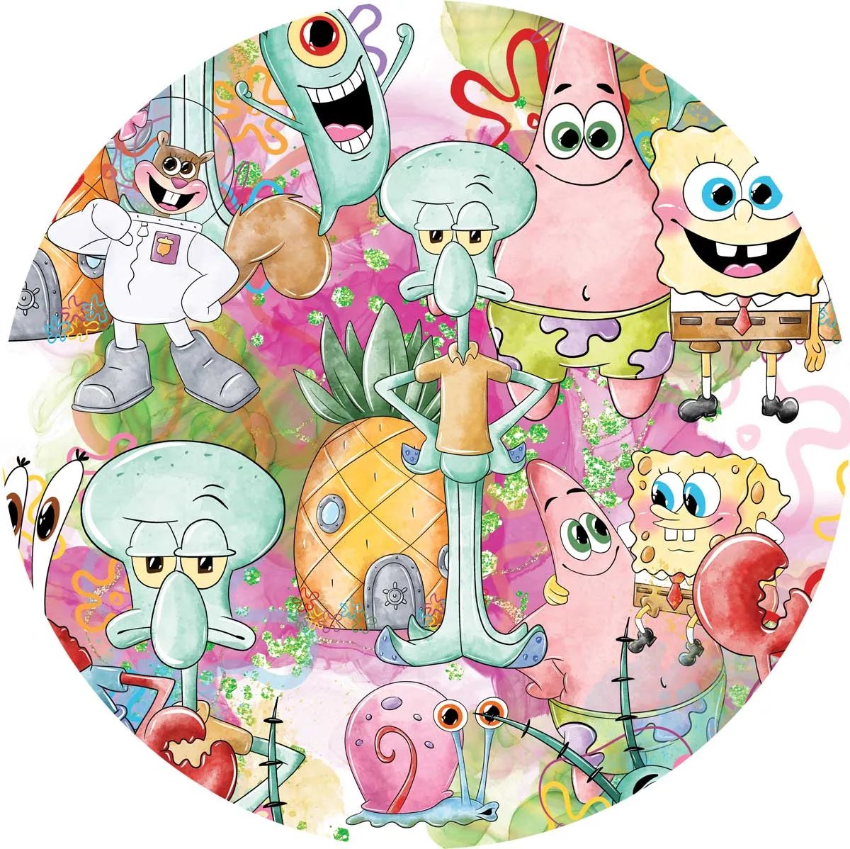 Fluffy Friends Spongey - Bamboo Short Sleeve Short Lounge Set
