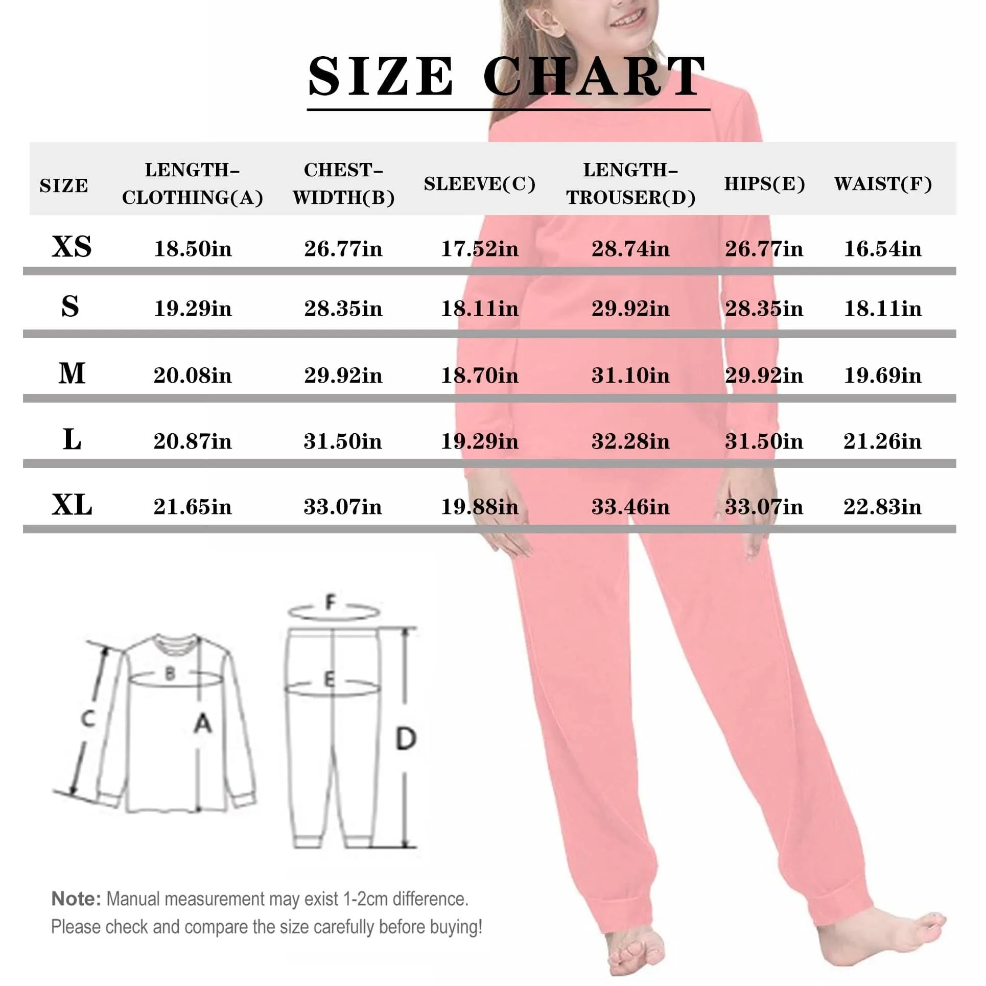 #For 6-12Y Custom Face Double Love Heart Sleepwear Pjs Personalized Kids Long Sleeve Pajamas Set