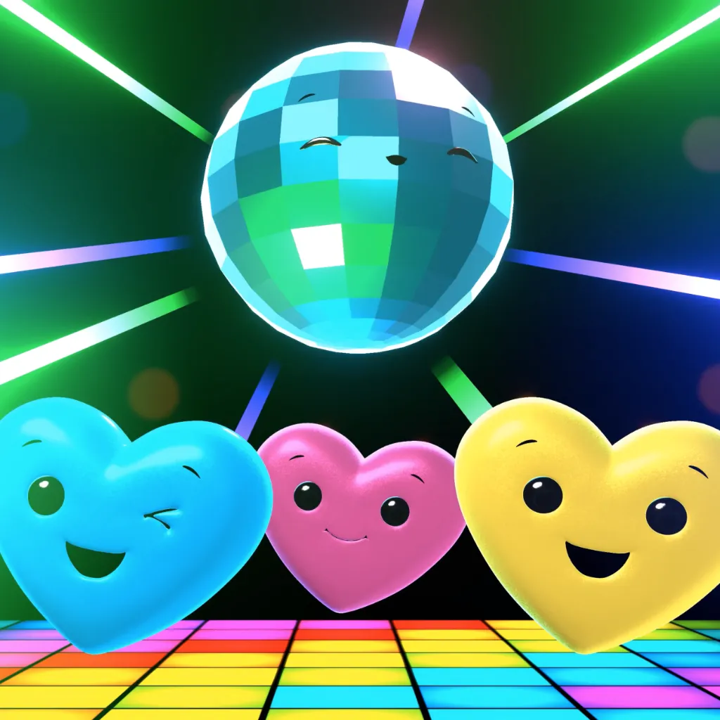 Hey Bear Sensory x SoulBaby - Disco Hearts - Zippy