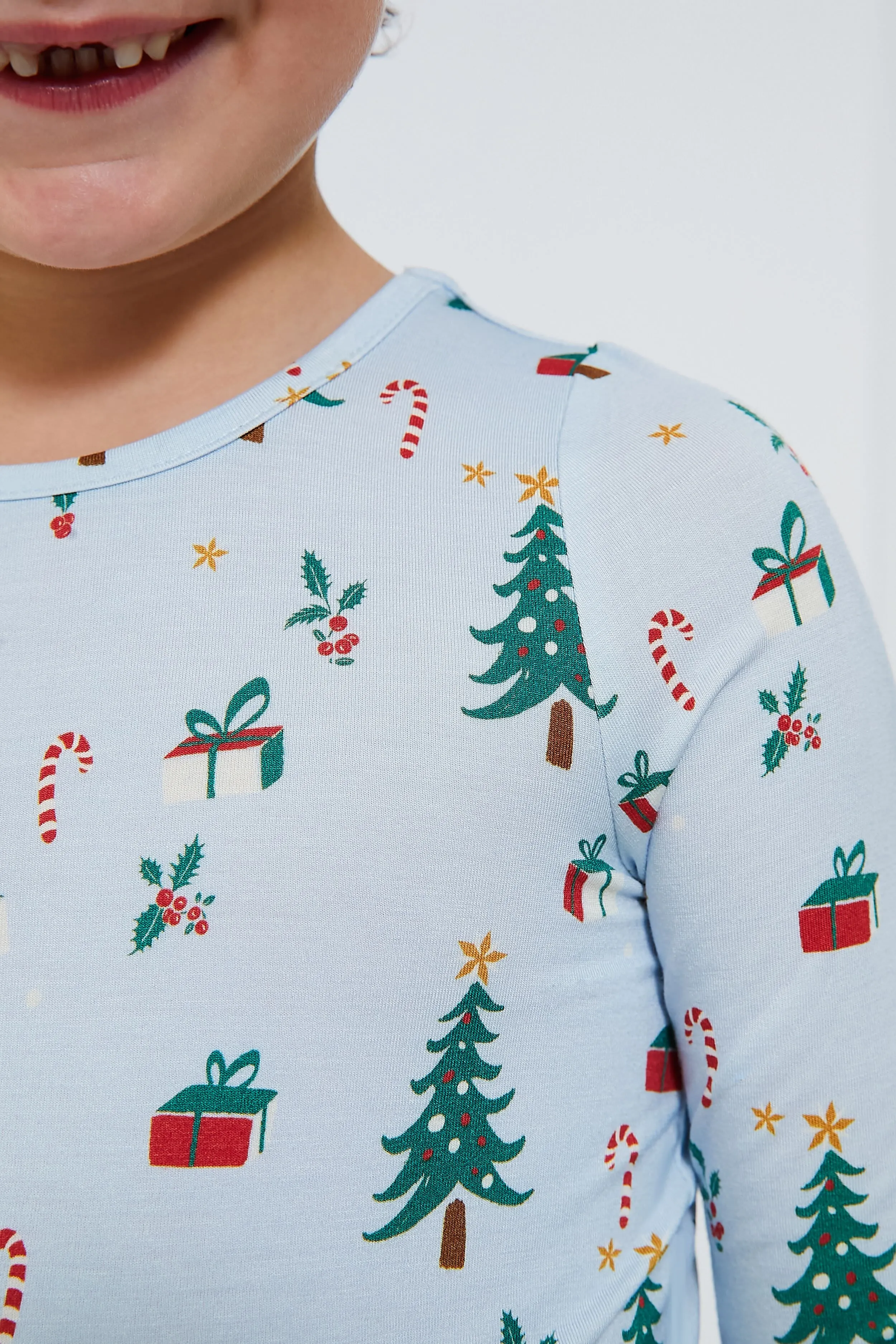Holiday Cheer Kids Bamboo PJ Set