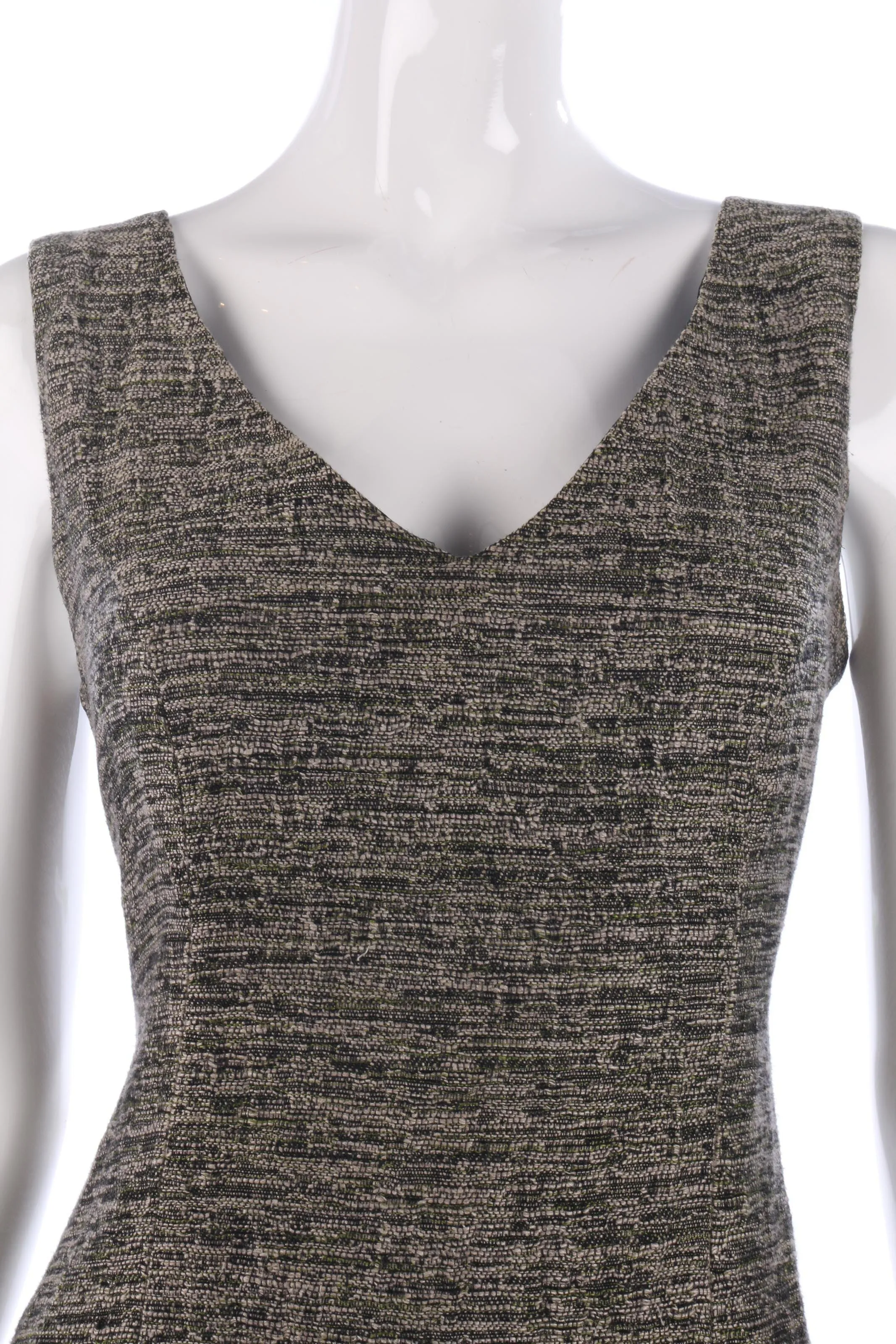 Jigsaw Linen Sleeveless Dress Grey Size 12