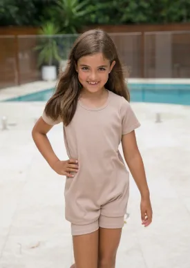Kids Classic Shortie Set - ALMOND