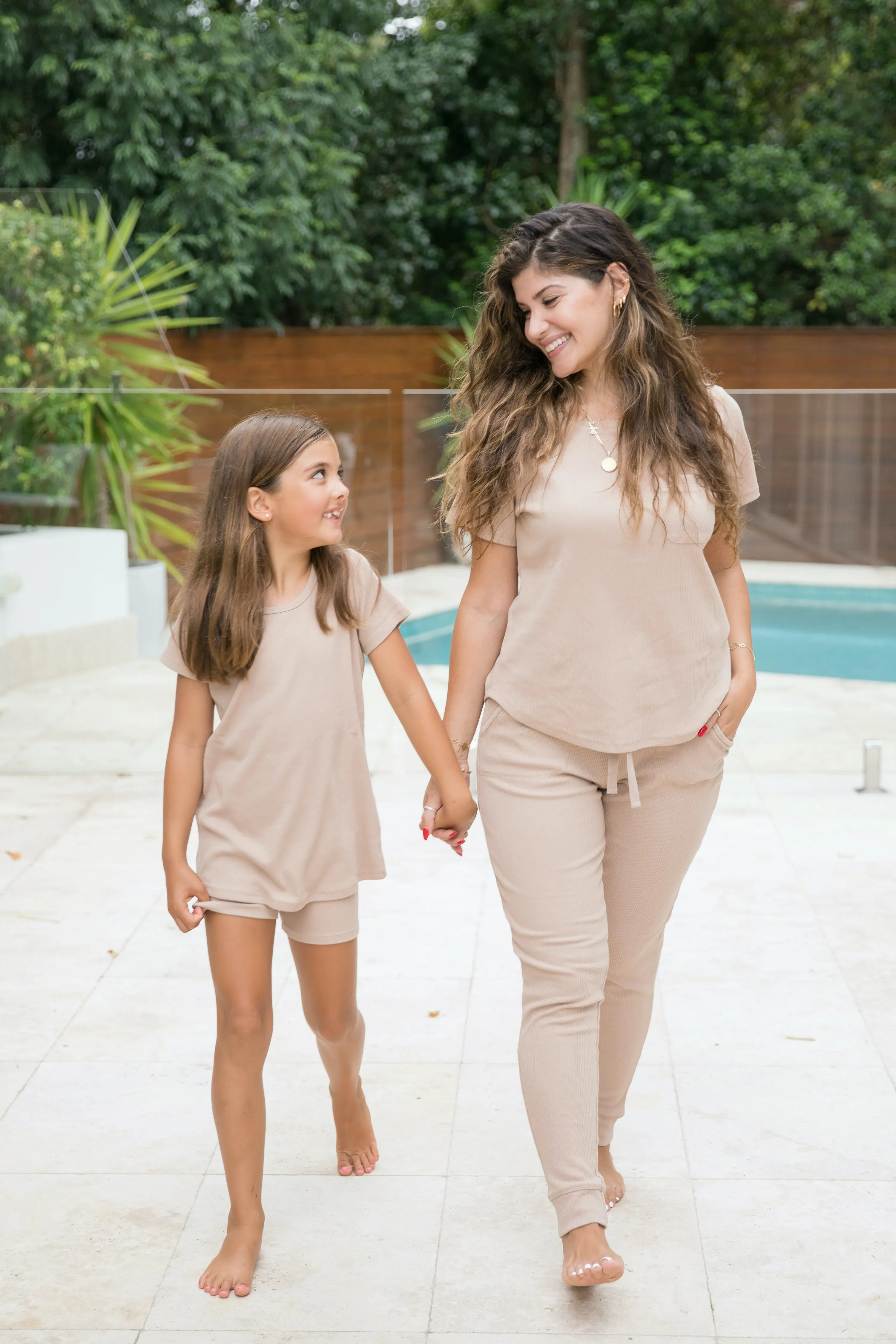 Kids Classic Shortie Set - ALMOND