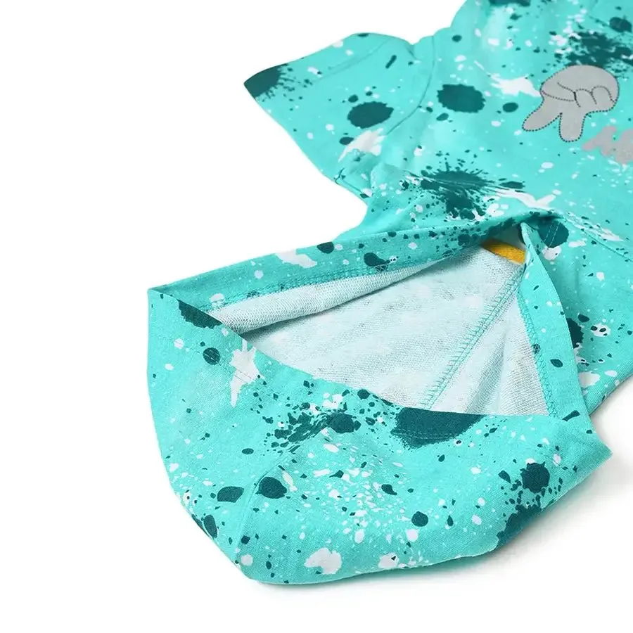 Kids Printed Hoodie & Shorts Set