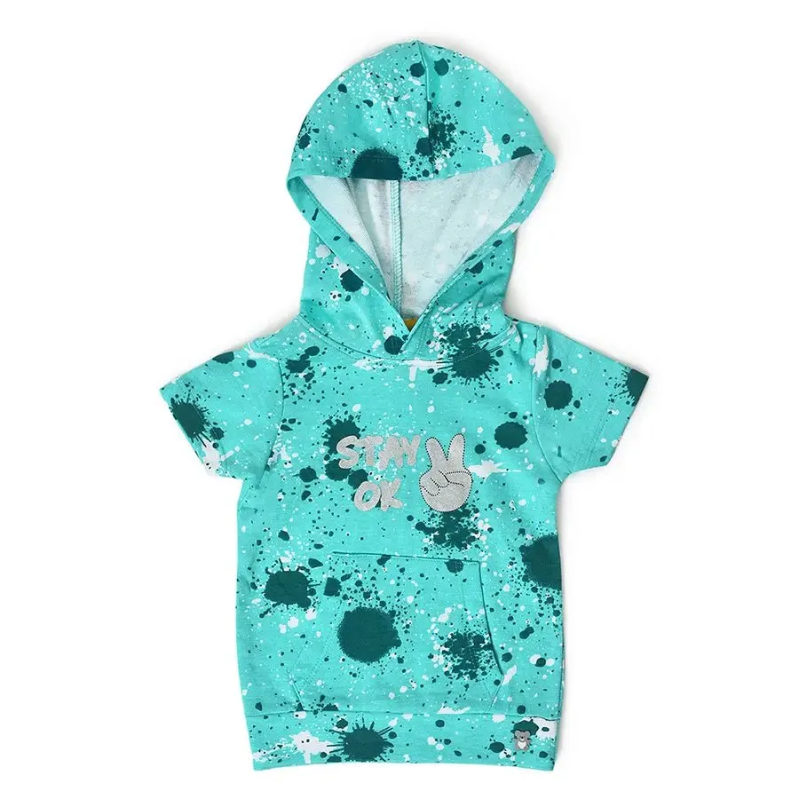 Kids Printed Hoodie & Shorts Set