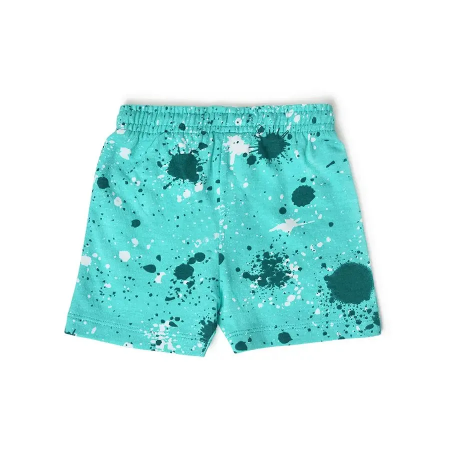 Kids Printed Hoodie & Shorts Set