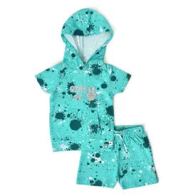Kids Printed Hoodie & Shorts Set