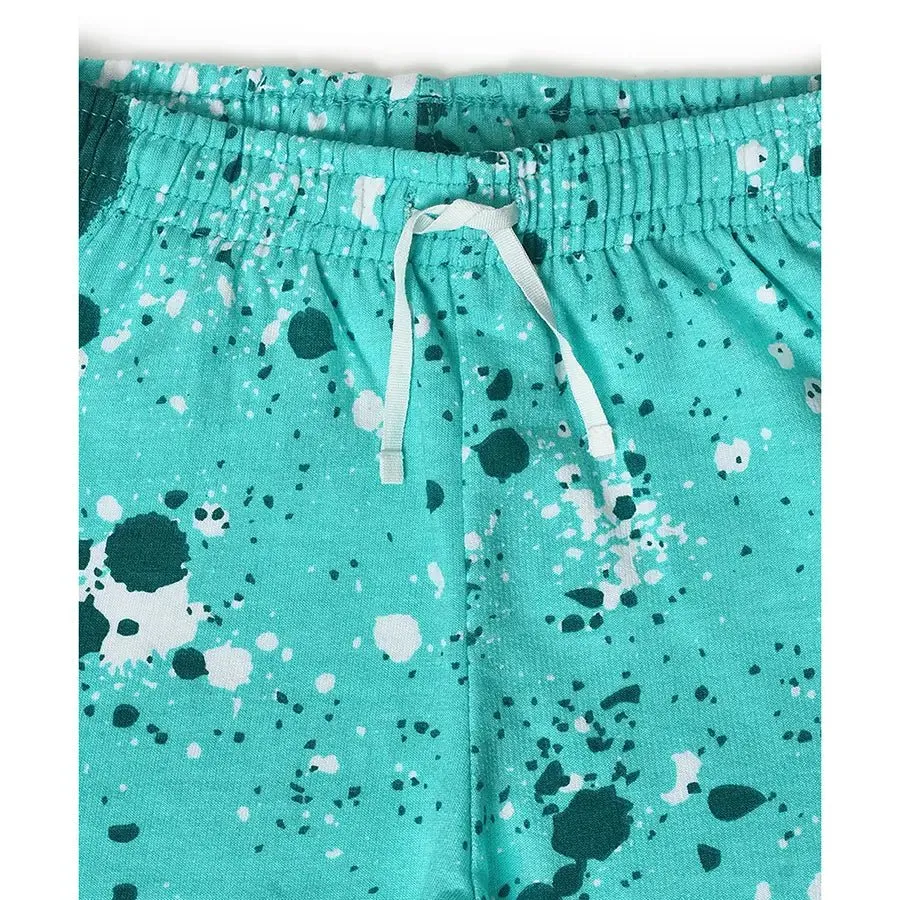 Kids Printed Hoodie & Shorts Set