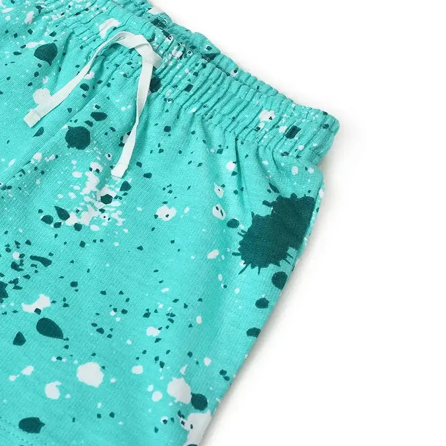 Kids Printed Hoodie & Shorts Set