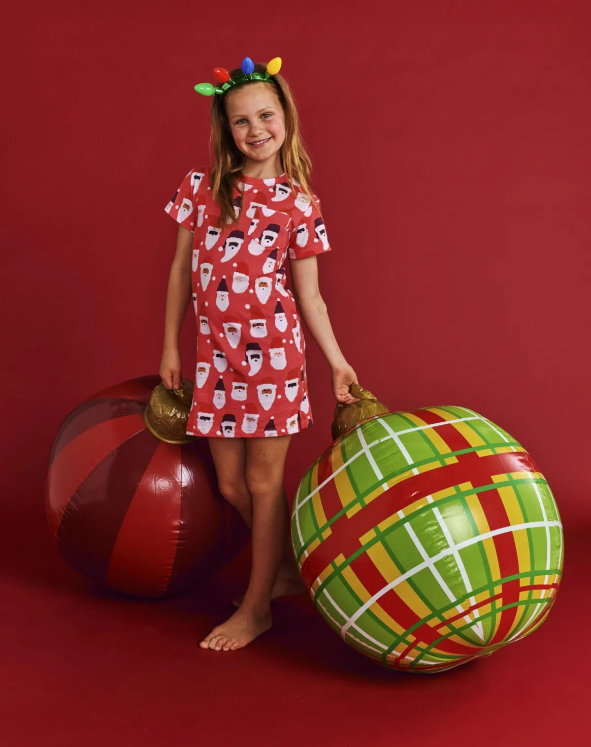 Kip & Co HoHoHo Red Organic Cotton Short Sleeve Nightie