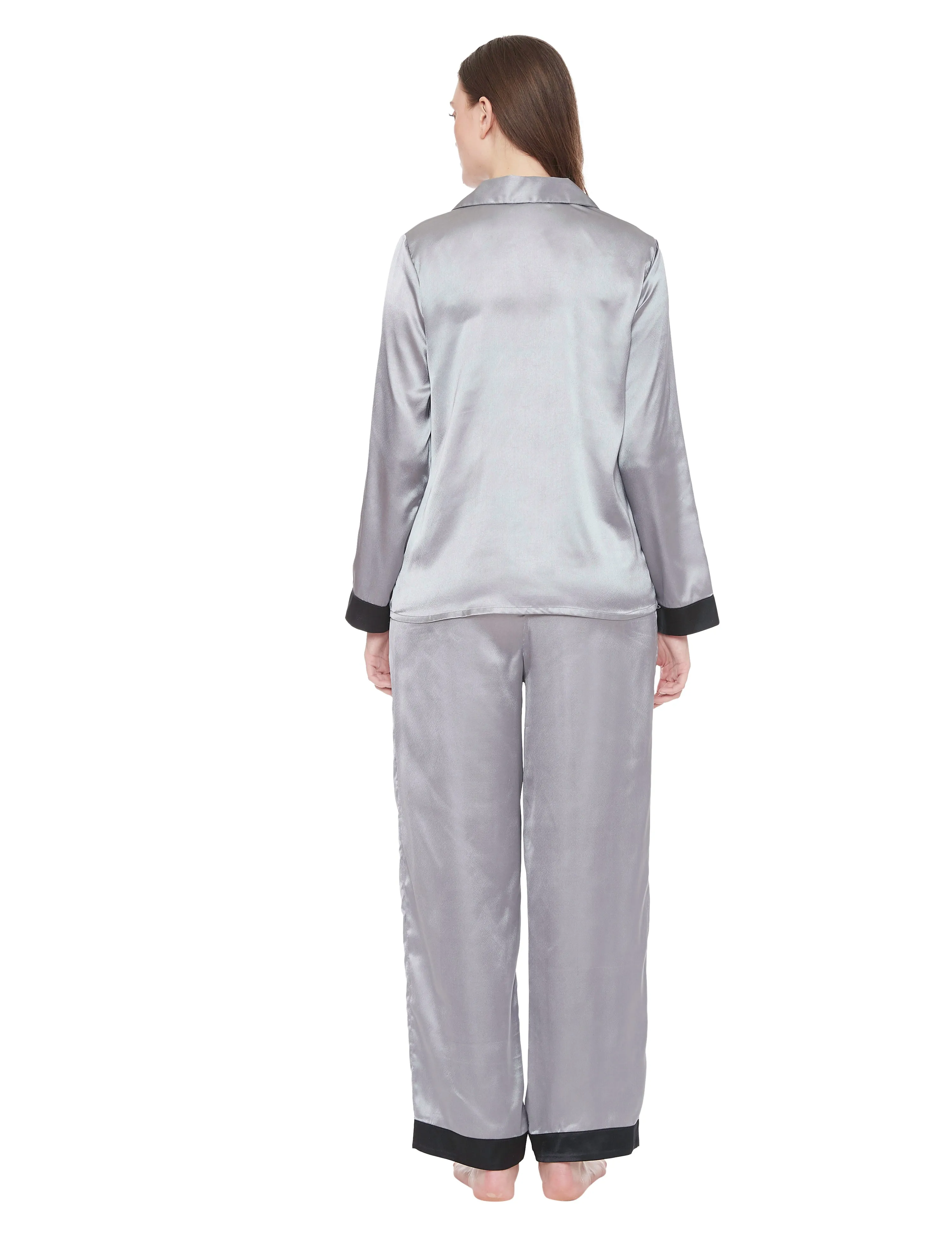 Lauren Satin Color Block Pajama Set