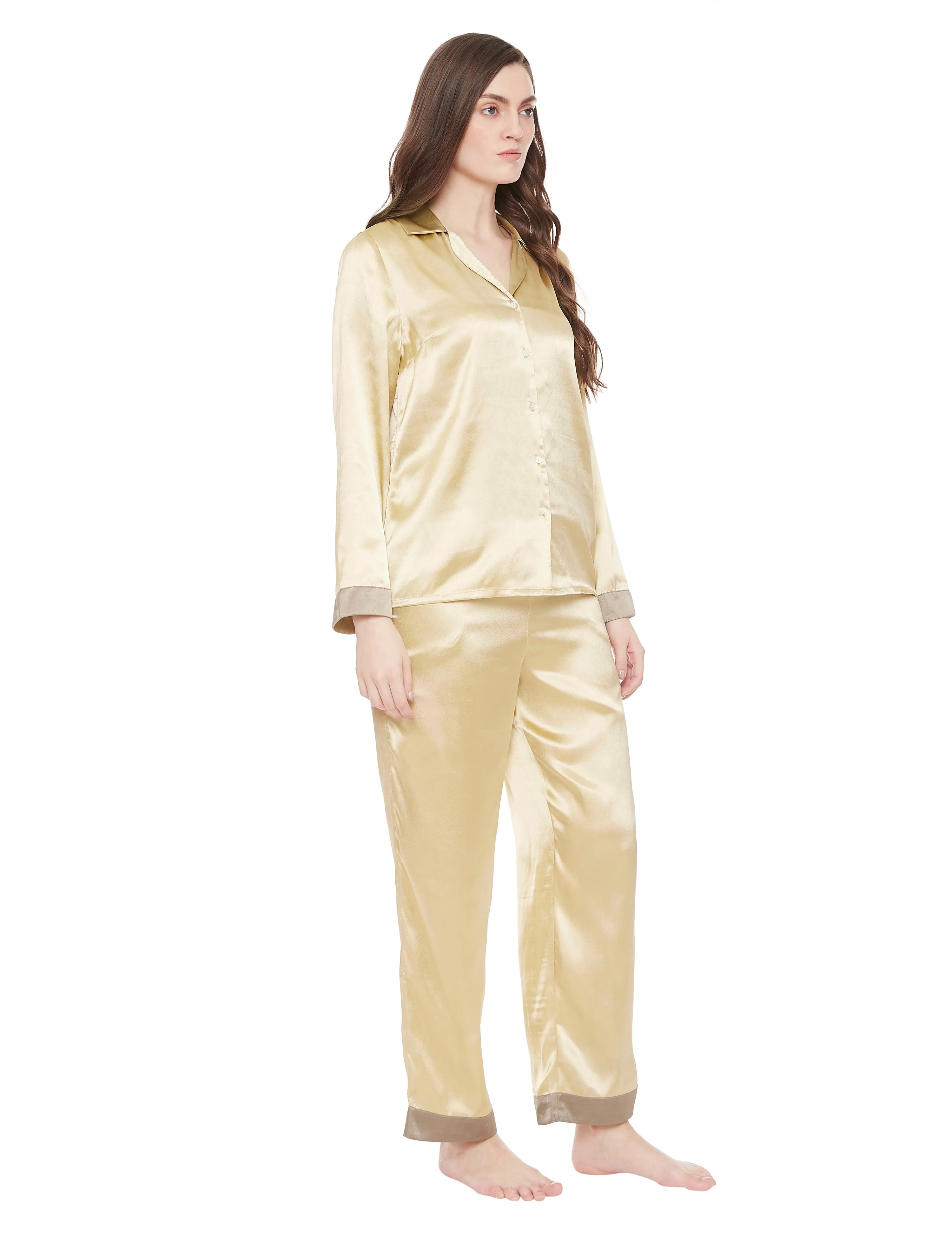 Lauren Satin Color Block Pajama Set