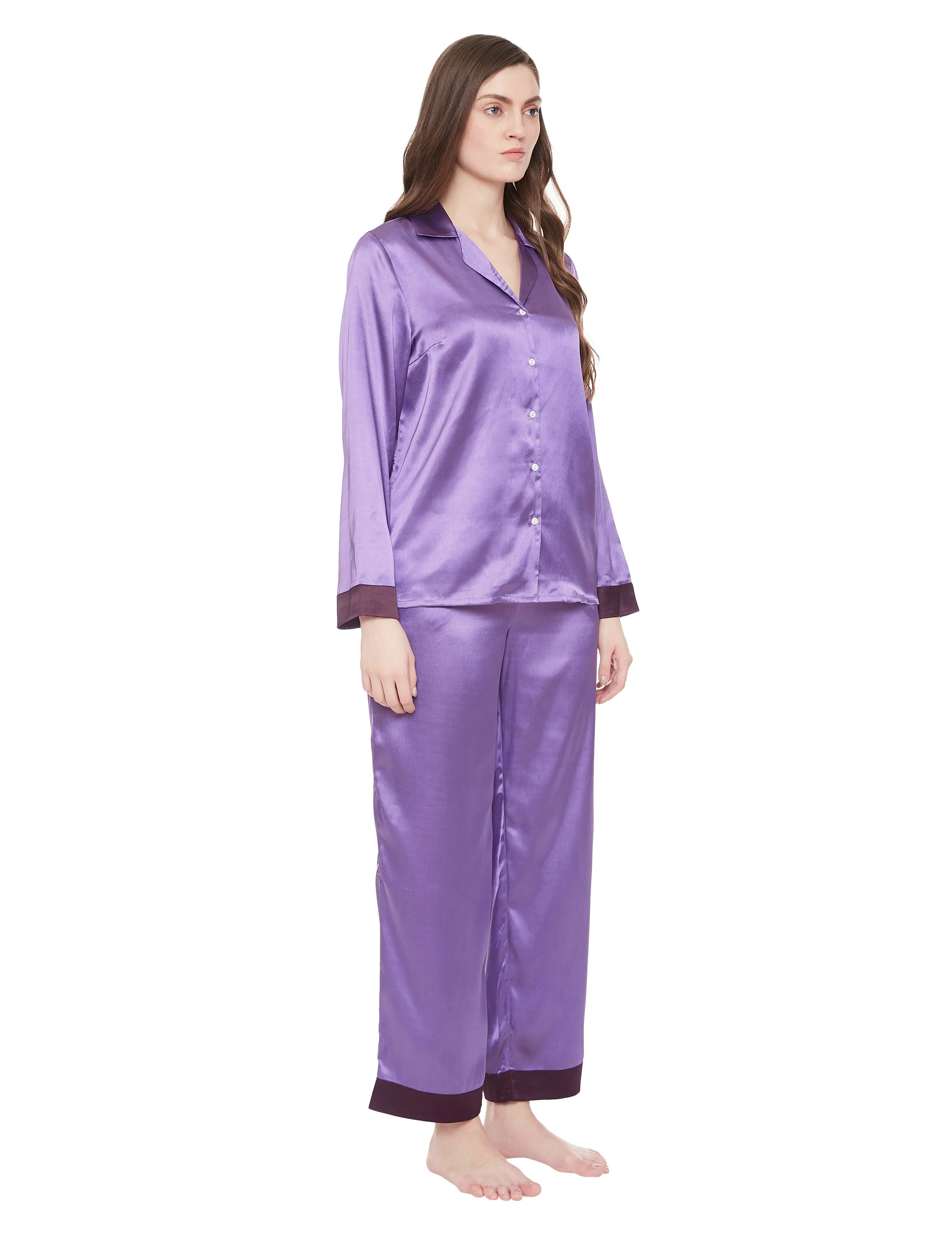 Lauren Satin Color Block Pajama Set
