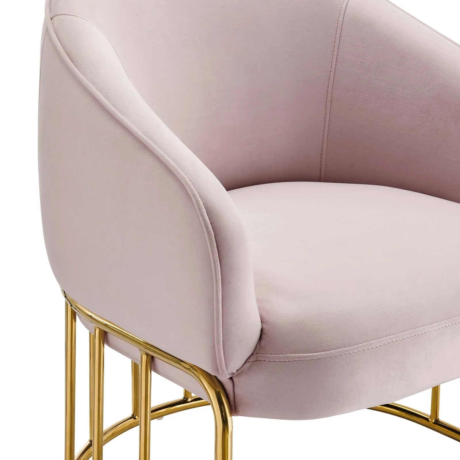 Legacy Performance Velvet Armchair Pink EEI-5025-PNK