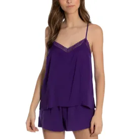 LINEA DONATELLA - Lace Trim Cami & Shorts Pajama Set 2 PCS