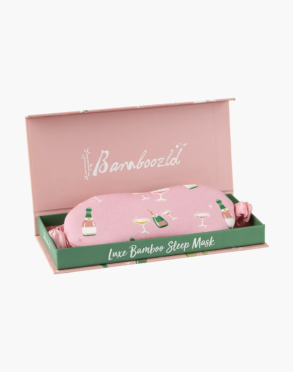 LUXE BAMBOO JERSEY CHAMPAGNE BUBBLES SLEEP MASK