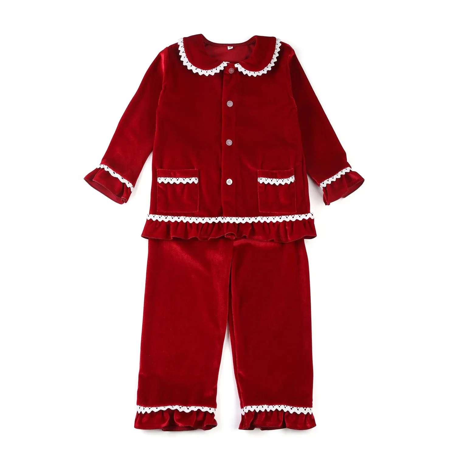 Luxury Velevt Christmas Family Pajamas Sets