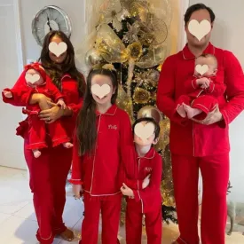 Luxury Velevt Christmas Family Pajamas Sets