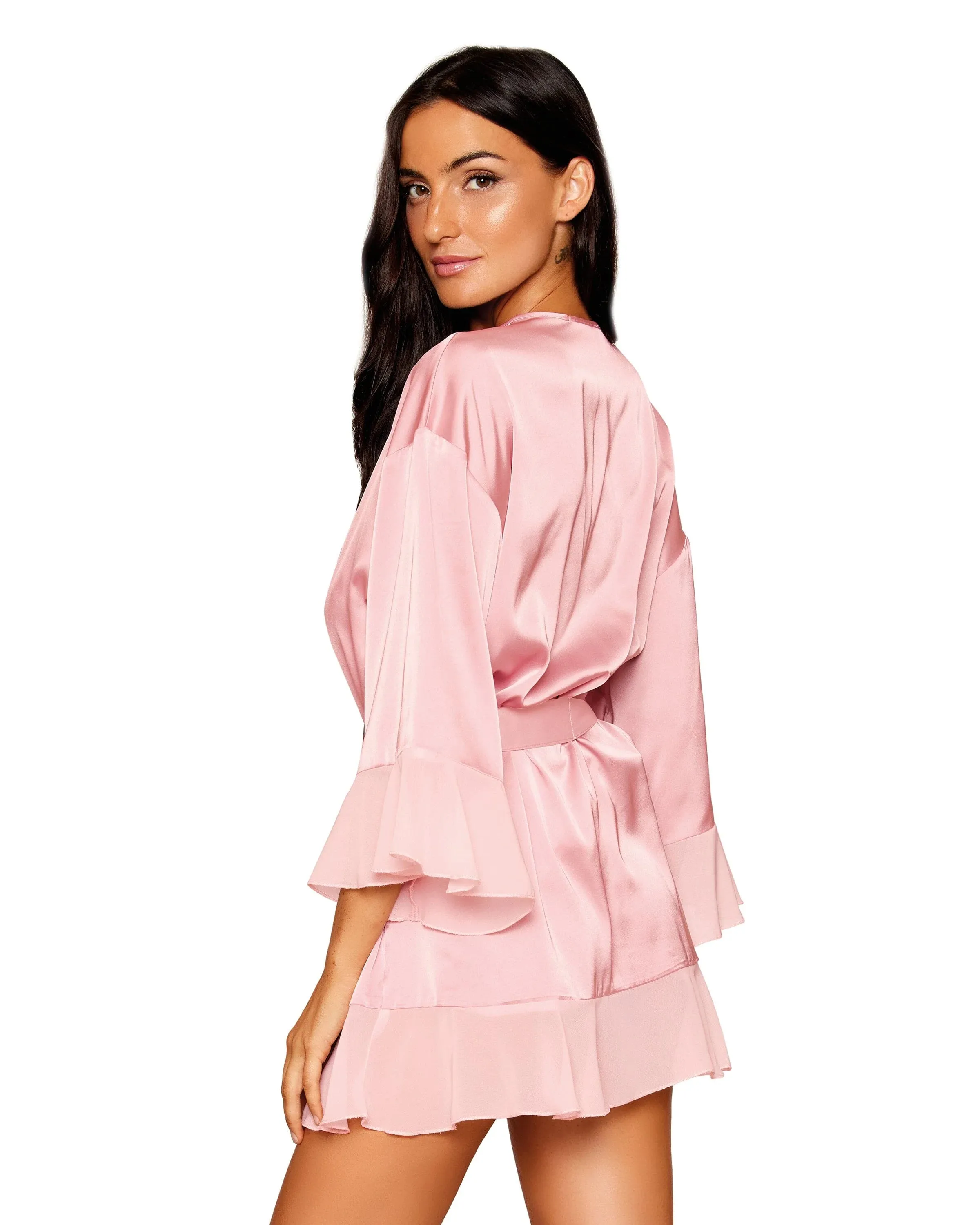 Matte Satin Robe and Teddy Set