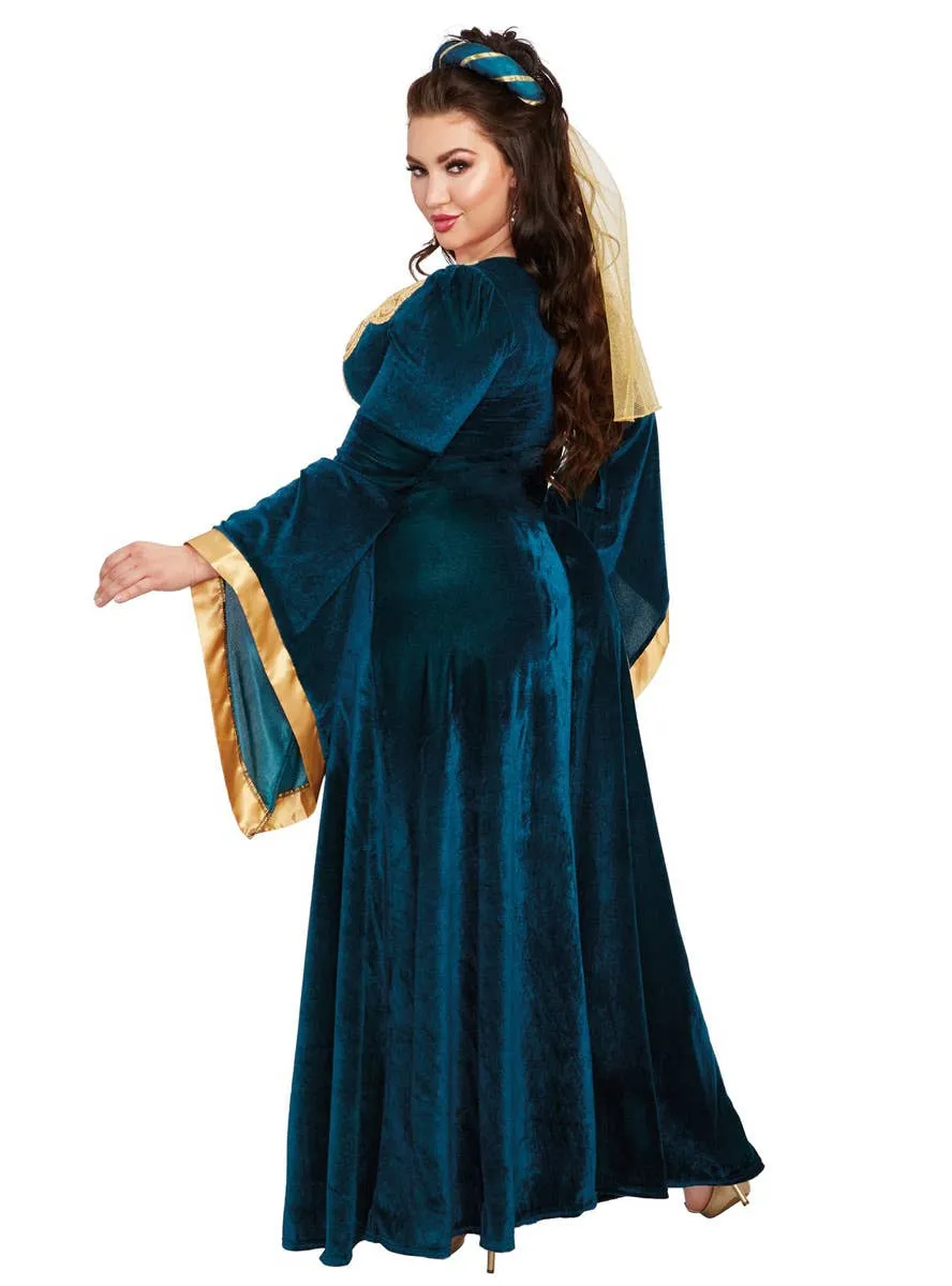 Medieval Maiden Womens Deluxe Plus Size Costume