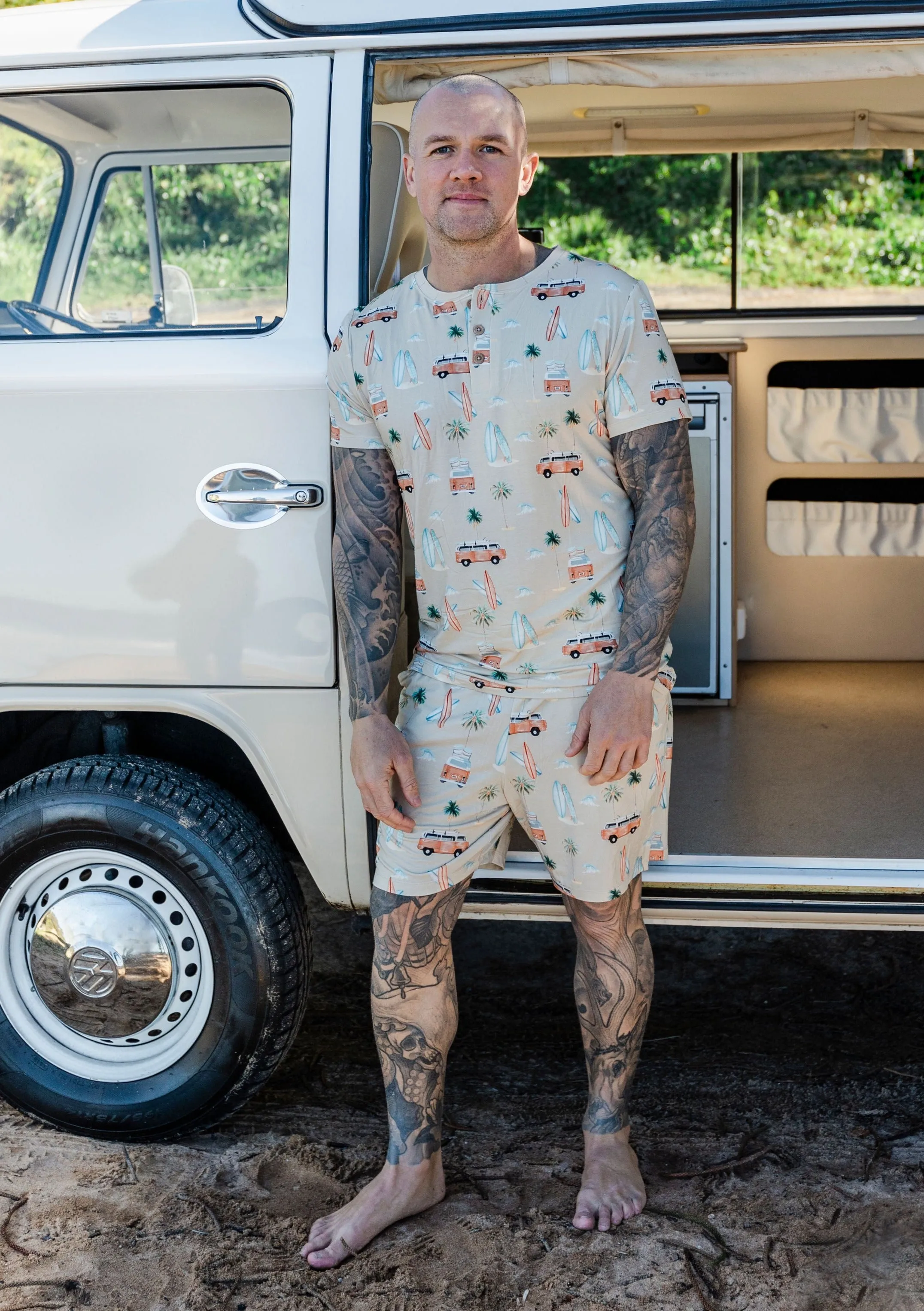 Men's Henley Short Set - CALI
