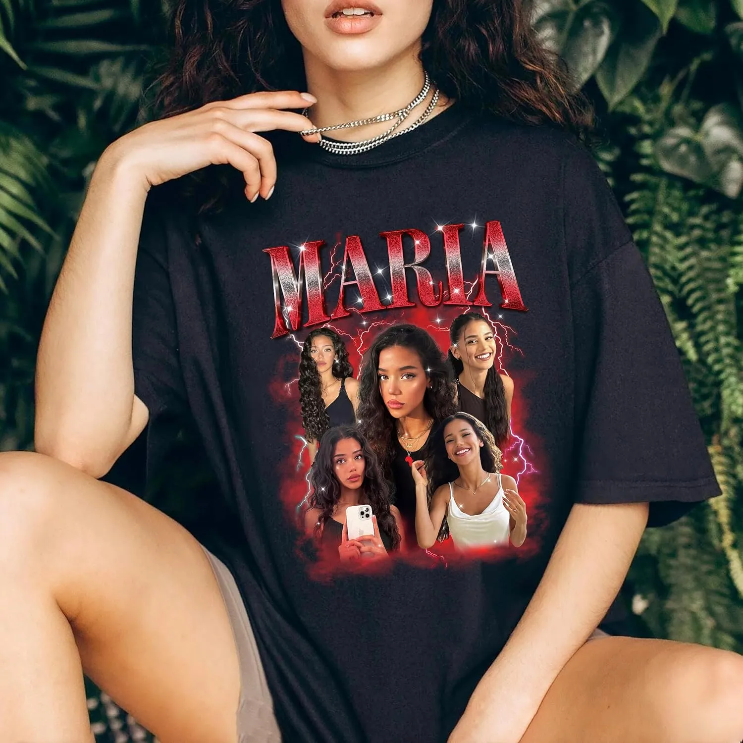 Mit & Mia Custom Bootleg Rap Tee Shirt for Boyfriend Girlfriend Custom Face Tshirt Vintage Graphic Shirt Gift Idea Birthday