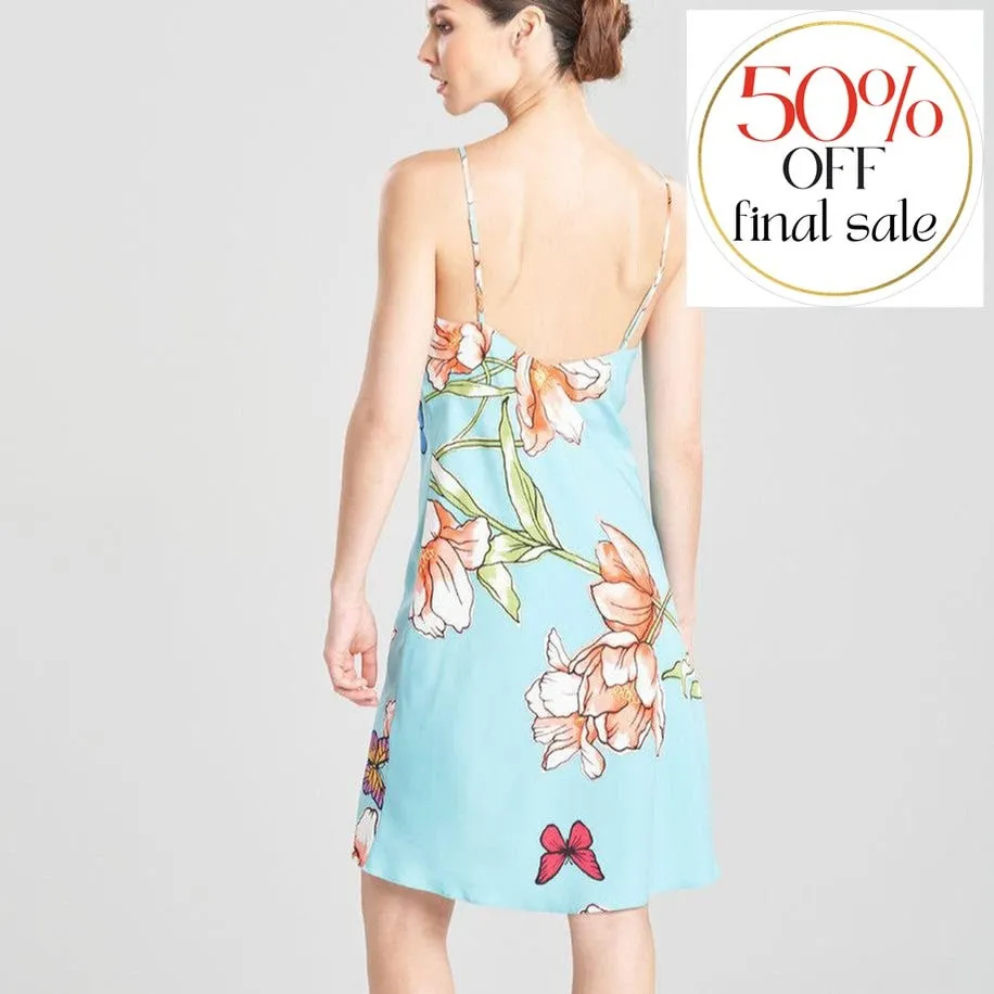 Natori Wild Poppy Chemise in Sea Glass R73009
